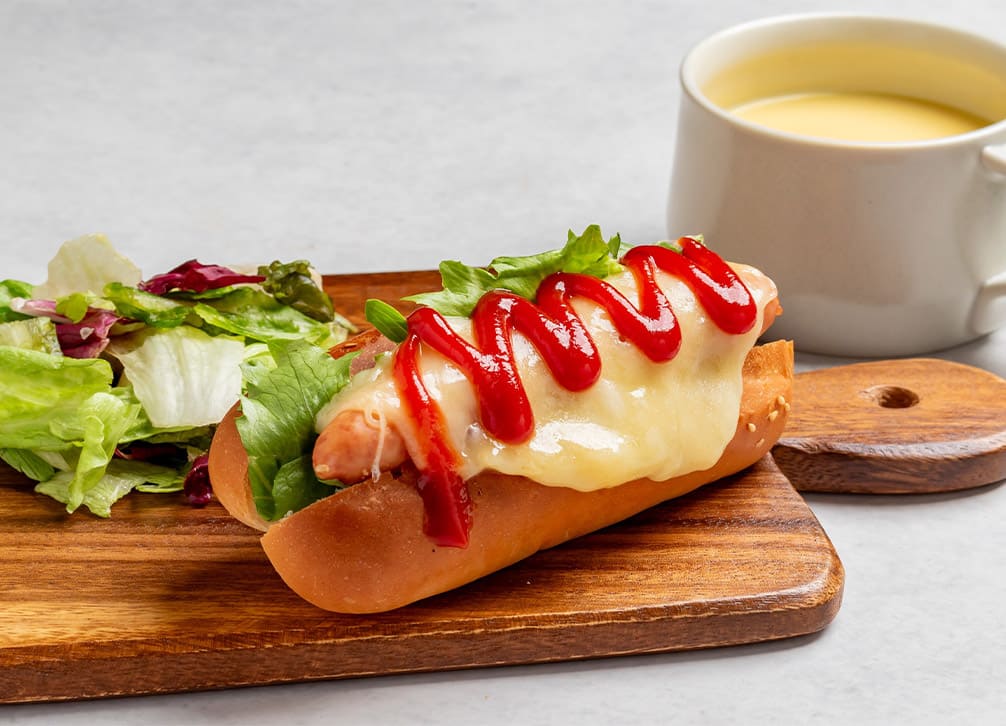 ホットドッグとスープ